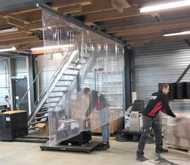 Gordijn transparant 2 Werkplaatsgordijn transparant